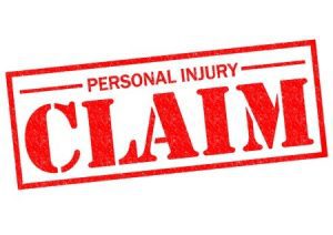 The words 'personal injury claim' in a red stamp.