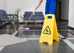 If you suffered injuries when you slipped on a wet floor, you might be eligible for compensation. 