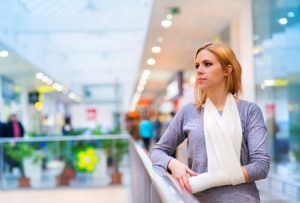 Injured shopping