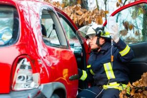 car accident in bends in the road