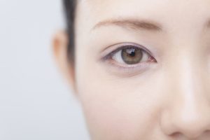 A close up image of a woman's eye