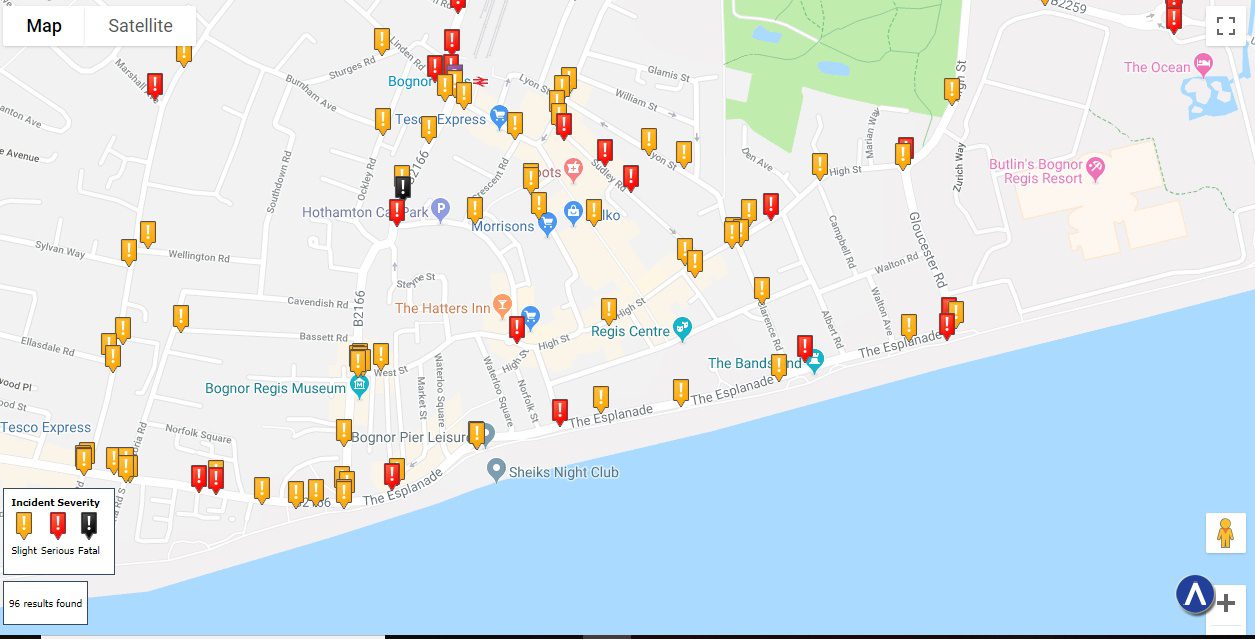 Bognor Regis Car Accident Statistics