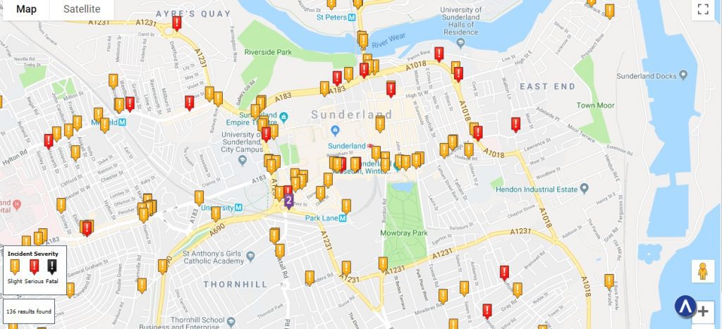 Sunderland Car Accident Statistics