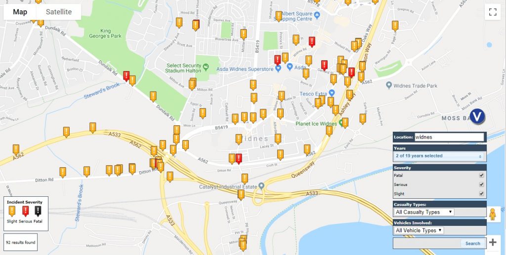 Widnes Car Accident Statistics