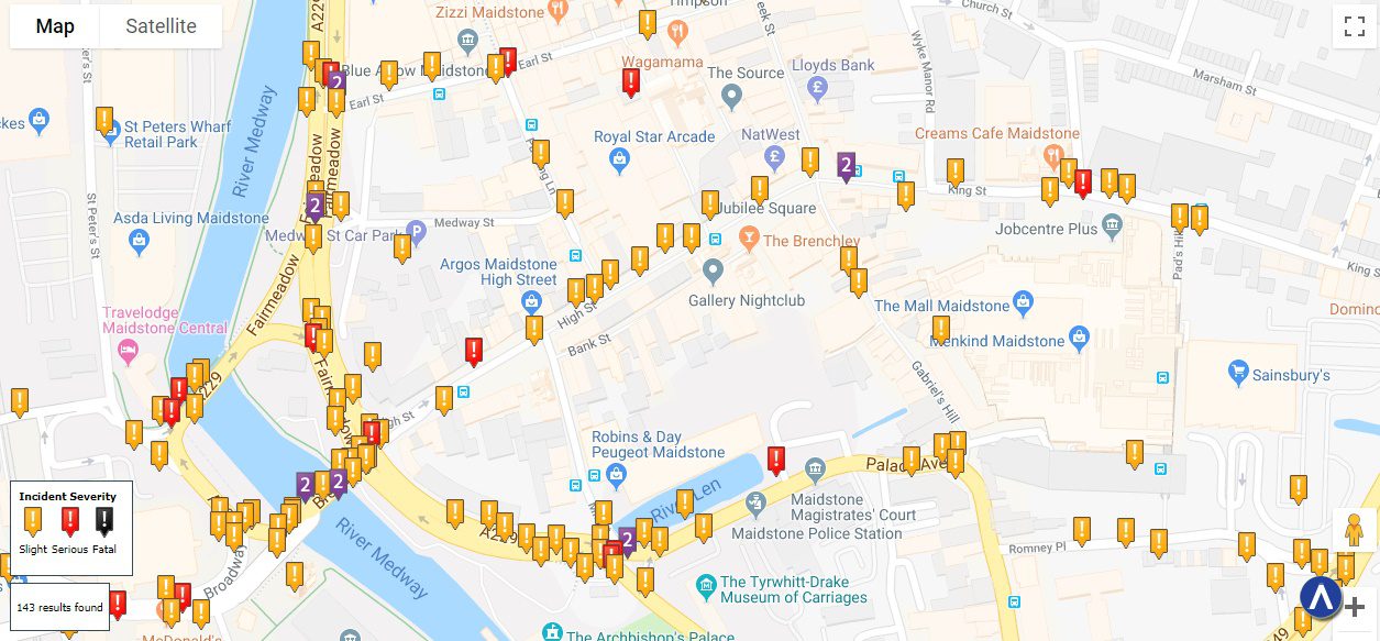 Maidstone car accident statistics