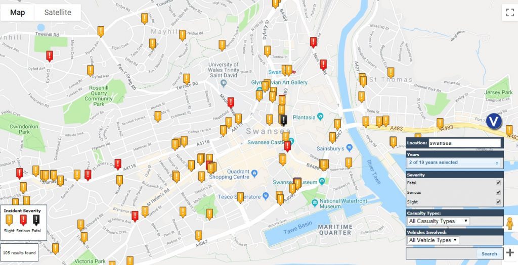 Swansea car accident statistics