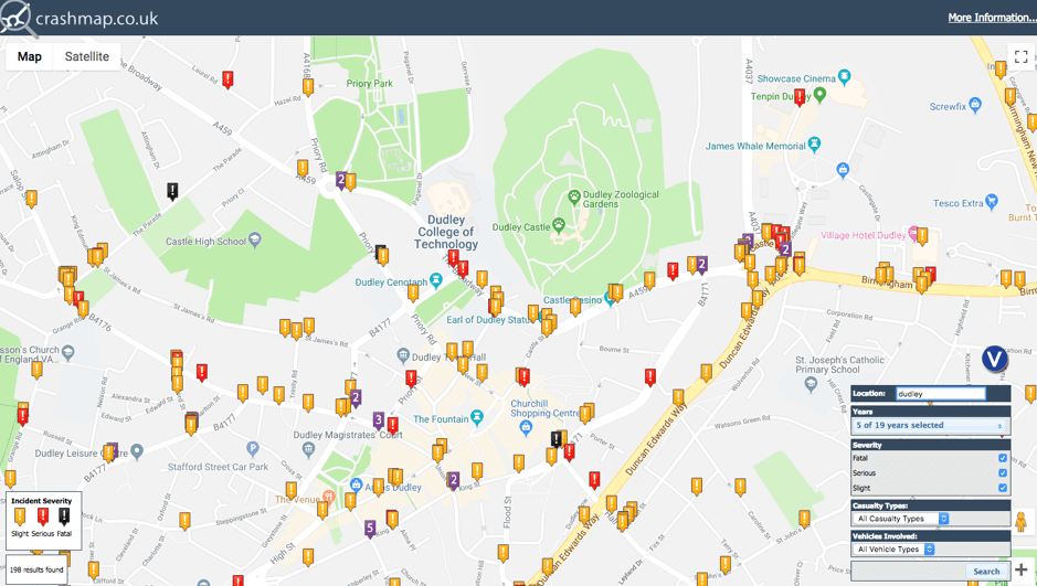 Dudley car accident statistics