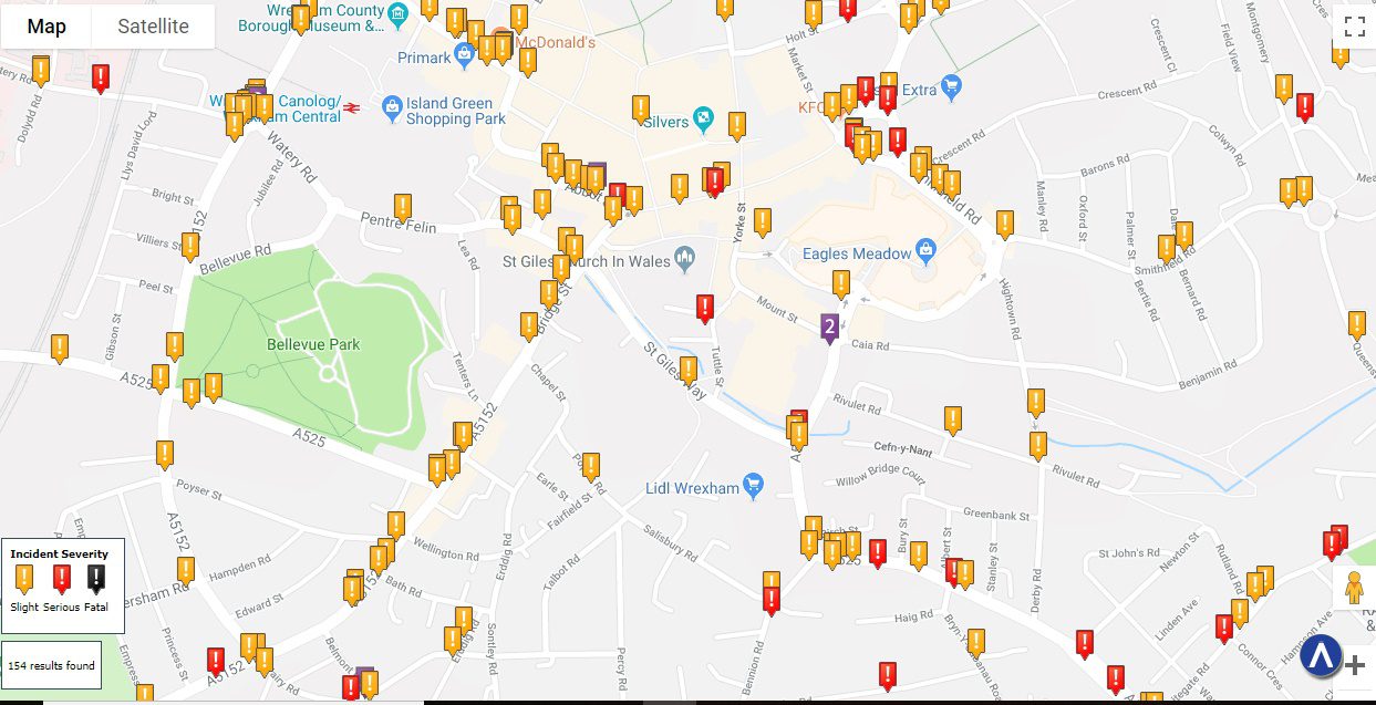 Wrexham car accident statistics