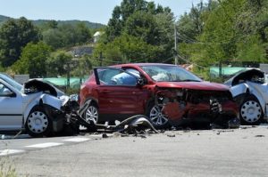 A multi-car pile up. 