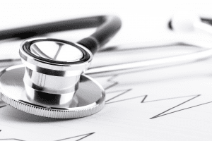 A close up of a stethoscope. 