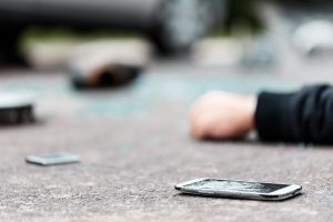 pedestrian hit by a car