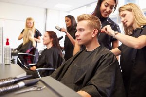 Man Has His Hair Cut. 