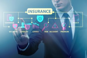 Insurance is written as a media concept with a solicitor in the background