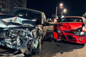 A car crash happened involving two cars