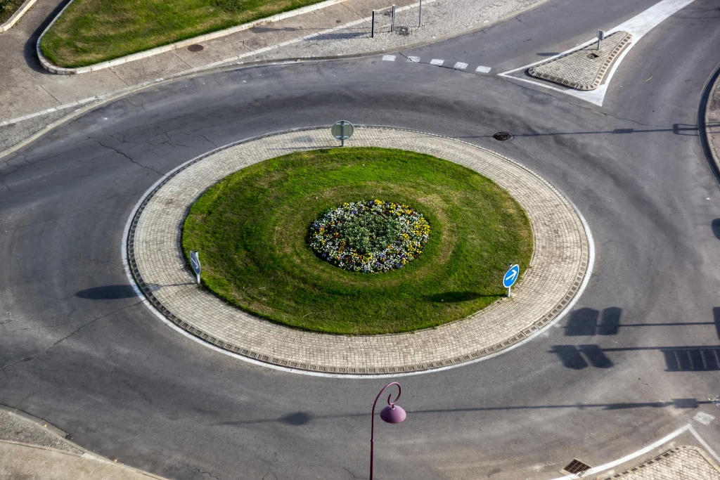 a roundabout