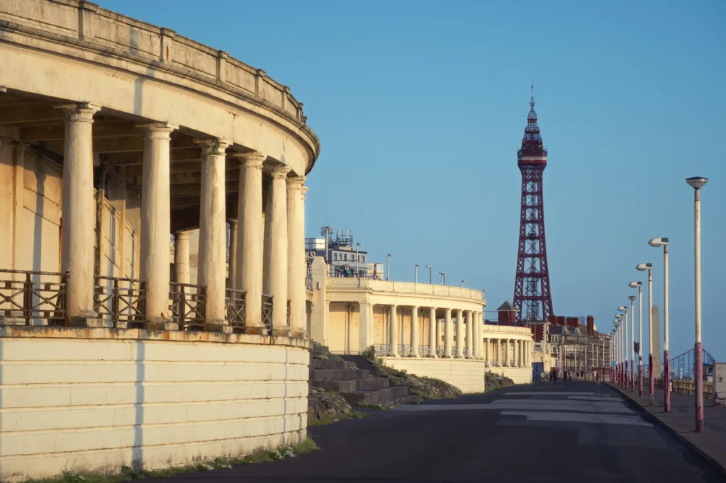 a picture of the blackpool tower and promenade